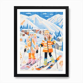 Snowbird Ski Resort   Utah Usa, Ski Resort Illustration 1 Art Print