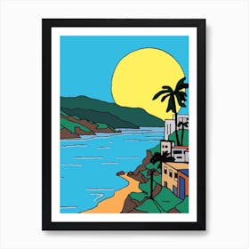 Minimal Design Style Of Rio De Janeiro, Brazil 7 Art Print