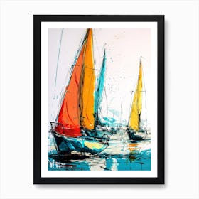 Sailboats sport Art Print