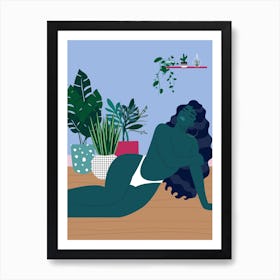 Photosynthesis Teal Art Print