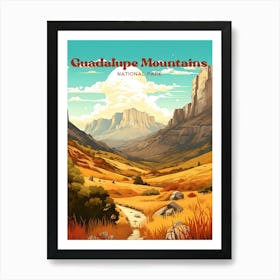 Guadalupe Mountains National Park Nature Modern Travel Art Art Print