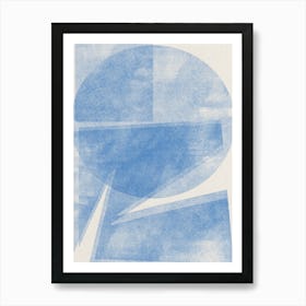 Blue Paper Composition Art Print