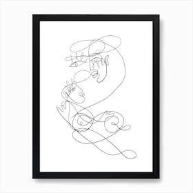 One line motherhood Art Print