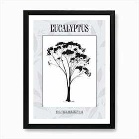 Eucalyptus Tree Simple Geometric Nature Stencil 21 Poster Art Print