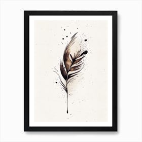 Quill And Ink Symbol Minimal Watercolour Art Print