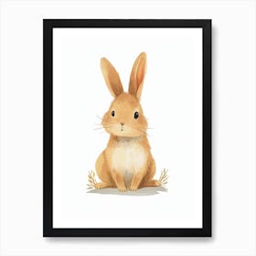 Chinchilla Rabbit Kids Illustration 2 Art Print