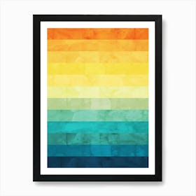 Gradient tropical landscape 1 Art Print