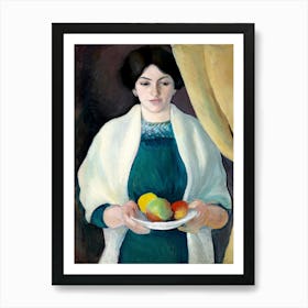 Woman With Fruit Art Print