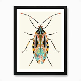 Colourful Insect Illustration Boxelder Bug 12 Art Print