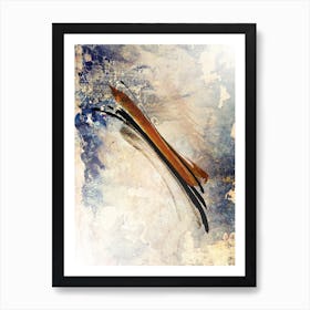 Boho Abstract Art Illustration In A Photomontage Style 77 Art Print