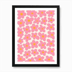 Daisy - Pink Art Print