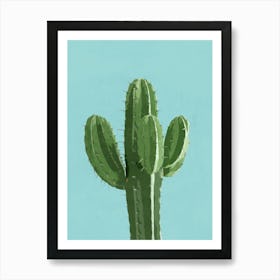 Blue Cactus 1 Art Print