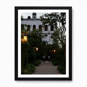 Evening Park Stroll Two Guys Men Lads Italian Italy Milan Venice Florence Rome Naples Toscana photo photography art travel Art Print