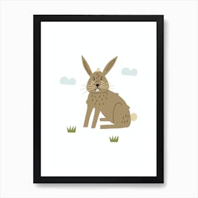 Cute Animal Hare Art Print