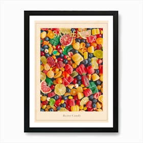 Jelly Retro Candy Pattern Poster Art Print