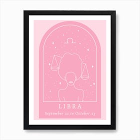 Libra Pink Art Print