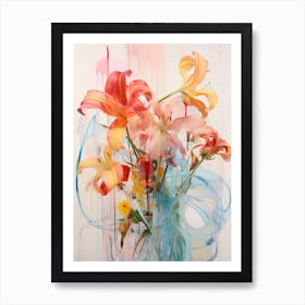 Abstract Flower Painting Lily 4 Art Print