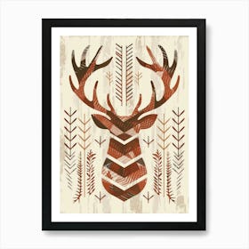 Deer Head 4 Art Print