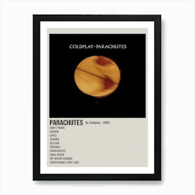 Parachutes By Coldplay 2000 Poster 1 Art Print