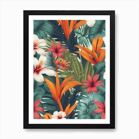 Tropical Seamless Pattern Art Print