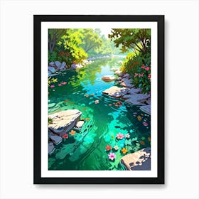 River In The Forest Art Print