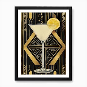 Art Deco Margarita Art Print