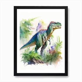 Camptosaurus Watercolour Dinosaur Art Print