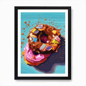 A Doughnut Oil Painting 3 Art Print
