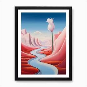 "Ripple Tales: Serenade of the Flowing Veins" Art Print