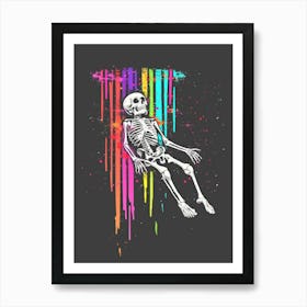 Rainbow Skeleton 5 Art Print