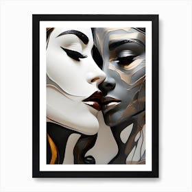 Two Women Kissing 2 Art Print