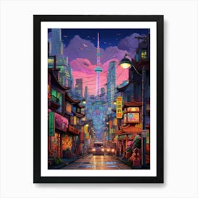 Seoul Pixel Art 1 Art Print