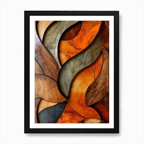 Abstract Wood Carving Art Print