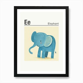 Animals Alphabet Elephant 2 Art Print