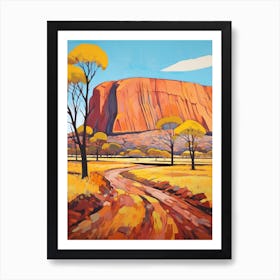 Uluru Ayers Rock Australia 1 Mountain Painting Art Print