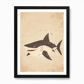 Cute Muted Pastels Shark 4 Art Print