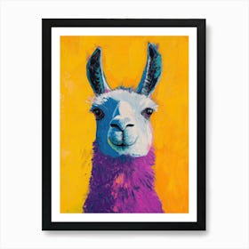 Modern Pop Art Llama 1 Art Print