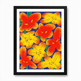 Flower Friends Art Print