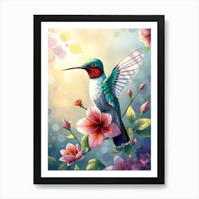 26 Hummingbird And Db9ff158 Cd32 48e1 Bc79 31a9c6329f01 Moredetail 4k 3072x4096 Art Print