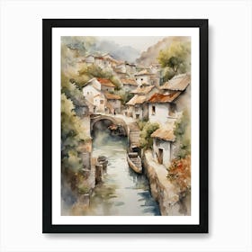 Chinese Village 1 Art Print