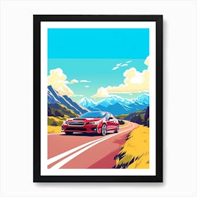 A Subaru Impreza In The The Great Alpine Road Australia 3 Art Print