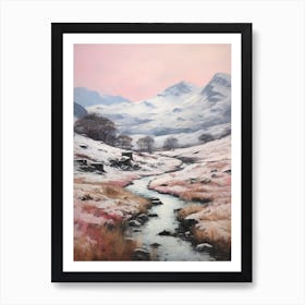 Dreamy Winter Painting Snowdonia National Park Wales 3 Art Print