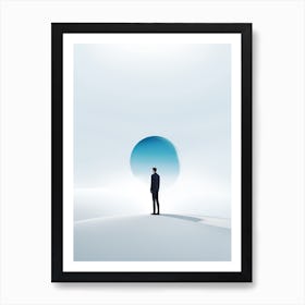 Man Standing In The Snow Art Print