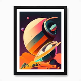 Space Probe Comic Space Space Art Print