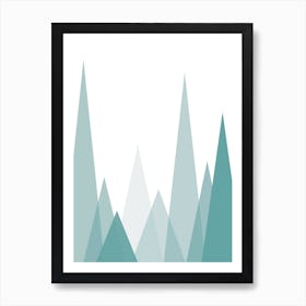 MountainsTurquoise Art Print