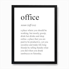 Office Definition Meaning Art Print