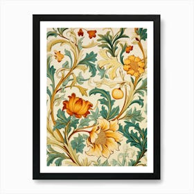 Victorian Floral Wallpaper 13 Art Print