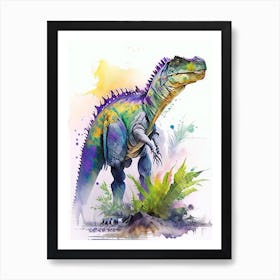 Saltasaurus Watercolour Dinosaur Art Print