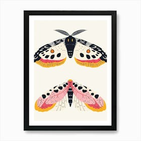 Colourful Insect Illustration Moth 2 Art Print