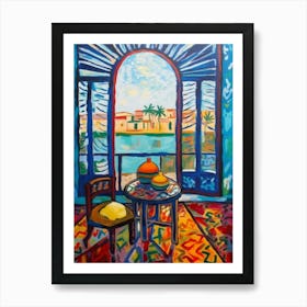 Window Dubai United Arab Emirates In The Style Of Matisse 1 Art Print